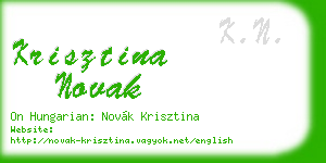 krisztina novak business card